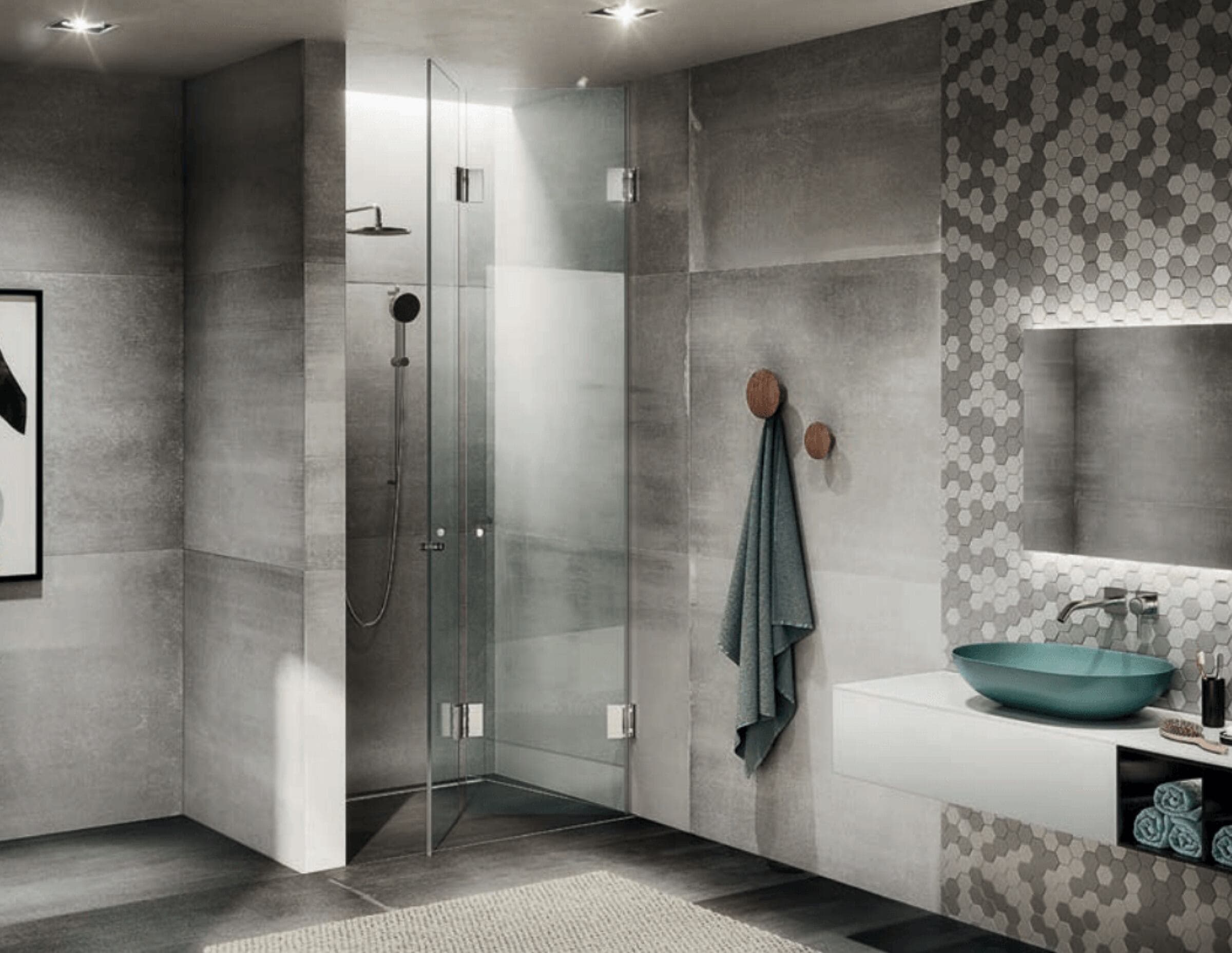 Cabine de douche en verre sur mesure, Genève