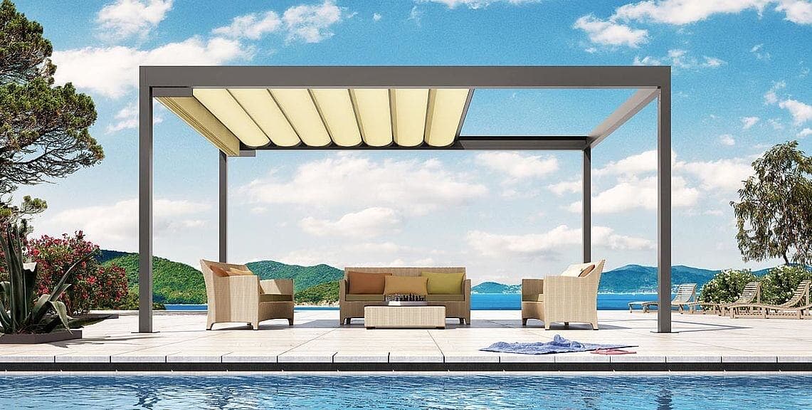 Pergola sur une terrasse à Nyon